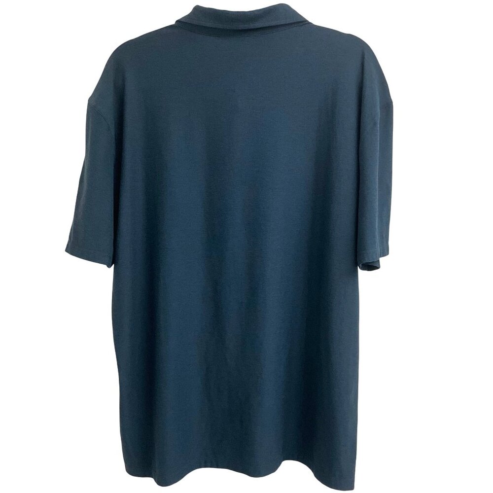 Vuori Teal Blue Strato Tech Men's XXL Performance Stretch Classic Golf Polo - Picture 5 of 10